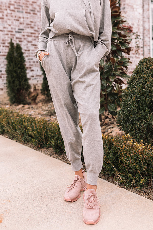Latte Afternoon Joggers In Grey Image - 2