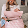 Beautiful Things Quilted Tote In Rose Quartz Image - 1
