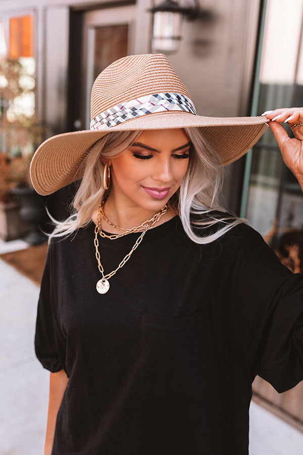 Spotted Under The Palms Woven Hat In Tan