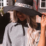 Spotted Under The Palms Woven Hat In Black Image - 1