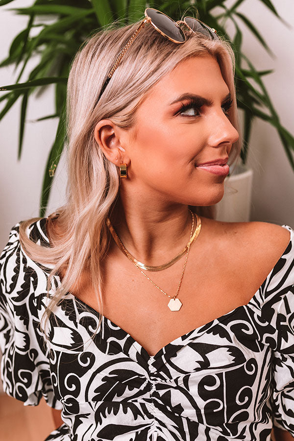 Love On The Weekend Hoop Earrings In Gold