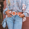The Next Big Thing Faux Leather Belt In Blooming Dahlia Image - 1