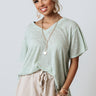 Sidewalk Cafe Shift Tee In Mint Image - 1