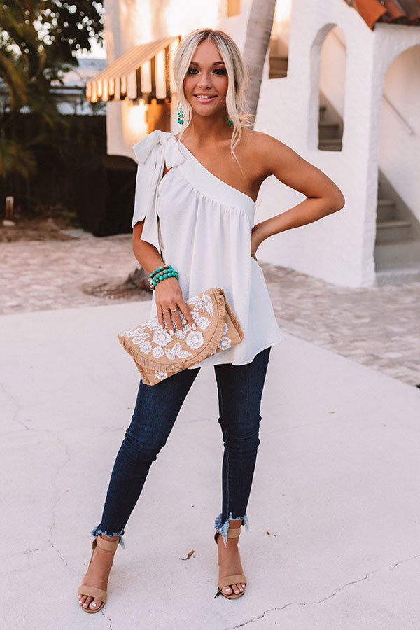 Flirty At Heart Shift Top In White Image - 1
