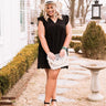 Perfectly Peaceful Eyelet Babydoll Dress In Black Curves Image - 1