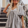 Brunchin' Babe Babydoll Top In Grey Curves Image - 1