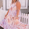 Spring Session Tiered Midi In Rose Quartz Curves Image - 1
