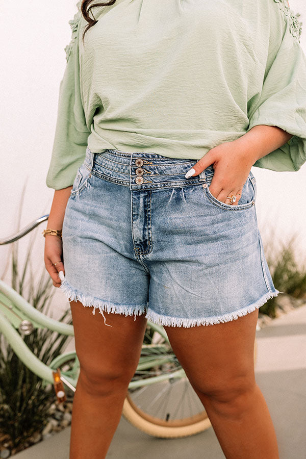 KanCan The Linette High Waist Shorts Curves Image - 1