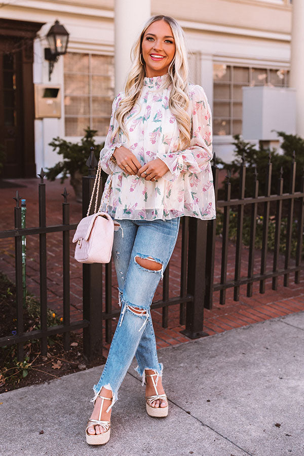Bouquet Bliss Shift Top Image - 1