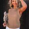 Cape Chic Knit Tank In Khaki Image - 1
