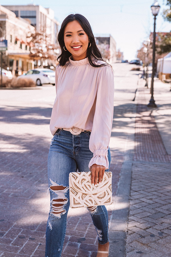 Rodeo Drive Darling Shift Top In Rose Quartz