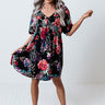 Strolling In Santorini Babydoll Dress In Black Image - 1