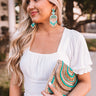 Strobe Lights Beaded Earrings In Turquoise Image - 1