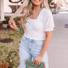 Write This Down Crop Top In White Image - 1