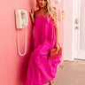 Take Me To Taos Ruffle Midi In Hot Pink Image - 1