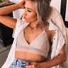 Next Big Thing Lace Bralette In Taupe Image - 1