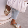 The Essie Braided Sandal In Gold Image - 1