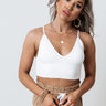 Cute Calling Long Line Bralette In White Image - 1