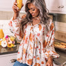Sangria Sunrise Babydoll Top in White Image - 1