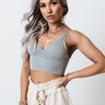 Cute Calling Long Line Bralette In Grey Image - 1