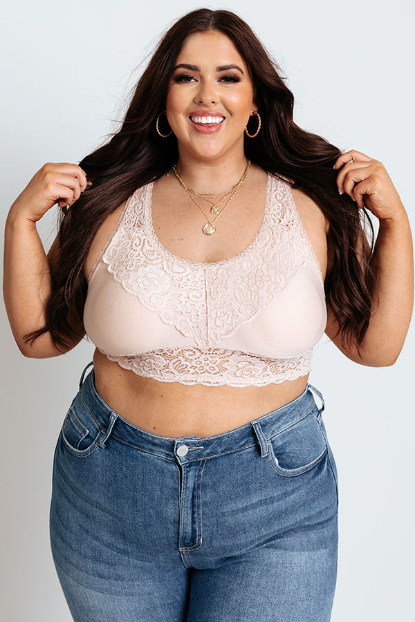 Love In Lace Bralette In Natural  Curves