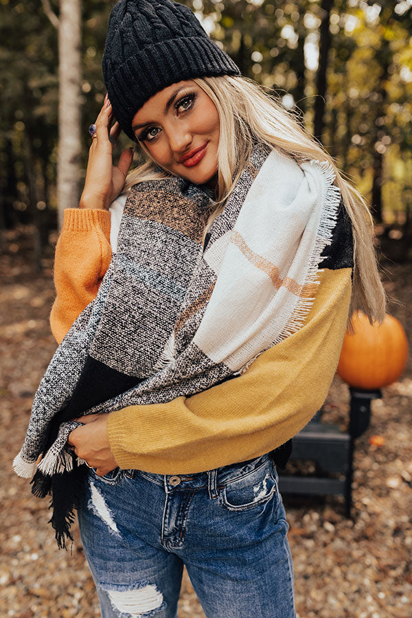 Brooklyn Bridge Blanket Scarf in Ivory Image - 5