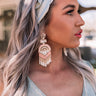 Strobe Lights Beaded Earrings In Peach Image - 1