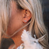 Kendra Scott Demi Gold Stud Earrings in Light Blue Magnesite Image - 1