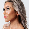 Kendra Scott Demi Gold Stud Earrings in Papaya Mother Of Pearl Image - 1