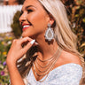 Up In Lights Beaded Earrings In White Image - 1
