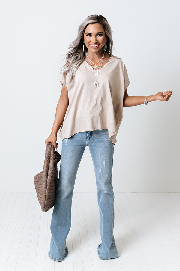Endlessly Yours Shift Tee In Iced Latte Image - 2