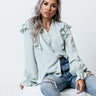 Plaza Promise Ruffle Top In Pear Image - 1