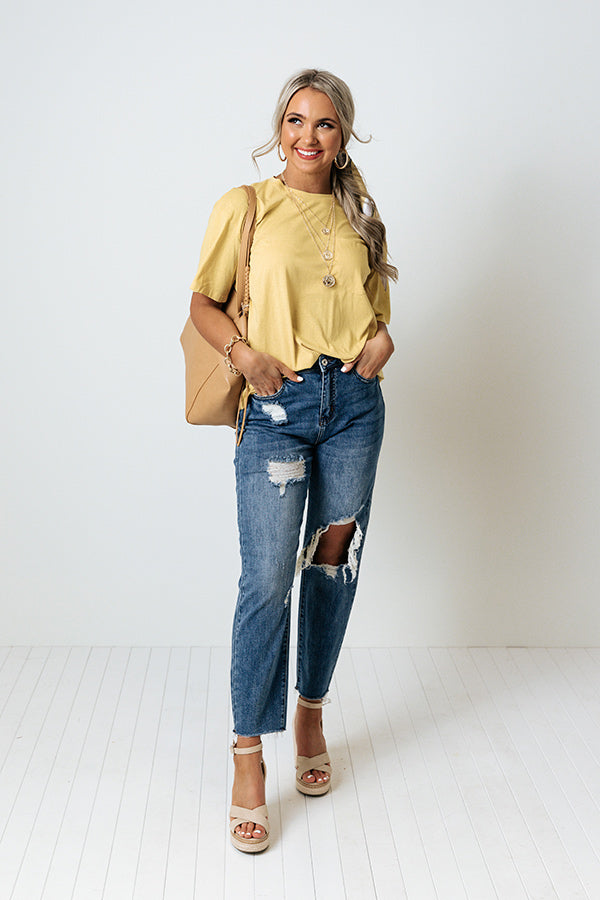 Popular Opinion Shift Tee In Primrose Yellow Image - 2