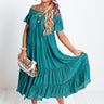 Hollywood Bungalow Midi Dress In Teal Image - 1