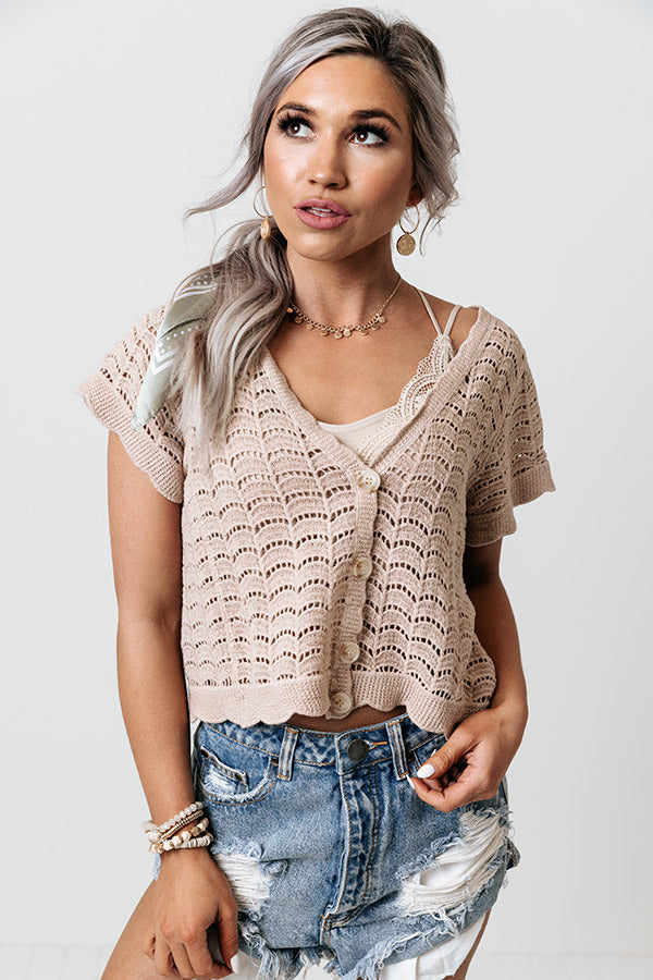 Bluebird Cafe Knit Top In Iced Latte Image - 1