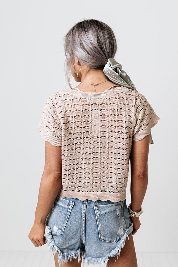 Bluebird Cafe Knit Top In Iced Latte Image - 5