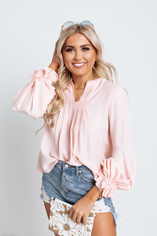 Santa Cruz Chic Shift Top in Pink
