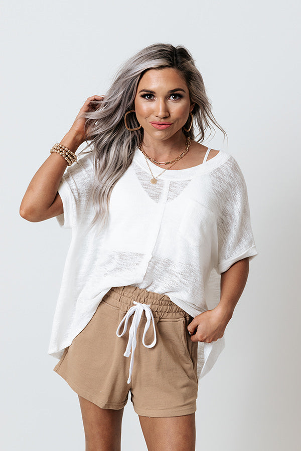 Heart And Soul Knit Top In White Image - 1