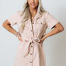 Veranda Kisses Denim Dress In Blush Image - 1