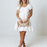 Honey So Sweet Ruffle Dress In White Image - 1