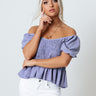 Endless Praise Smocked Top In Periwinkle Image - 1