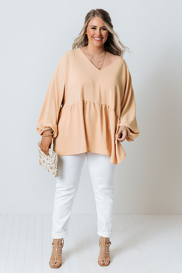 Honor And Love Shift Top In Honey   Curves Image - 1