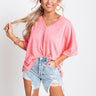 Westward Welcome Shift Tee In Neon Pink Image - 1