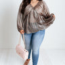 Sangria Sunrise Babydoll Top in Olive Curves Image - 1