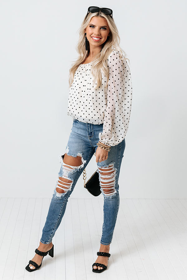 Sign Of The Times Shift Top In Cream Image - 2