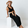 Language Of Love Knit Jumpsuit In Black Image - 1