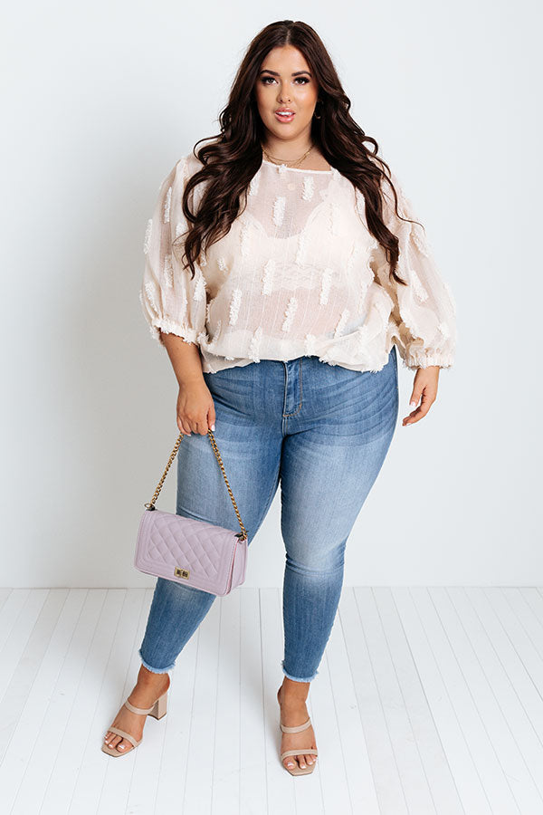 Sheer We Go Shift Top In Cream Curves Image - 1