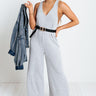 Language Of Love Knit Jumpsuit In Grey Image - 1