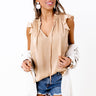 Prelude Shift Top In Beige Image - 1