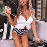 St. Thomas Treat Peplum Tankini in White Image - 1